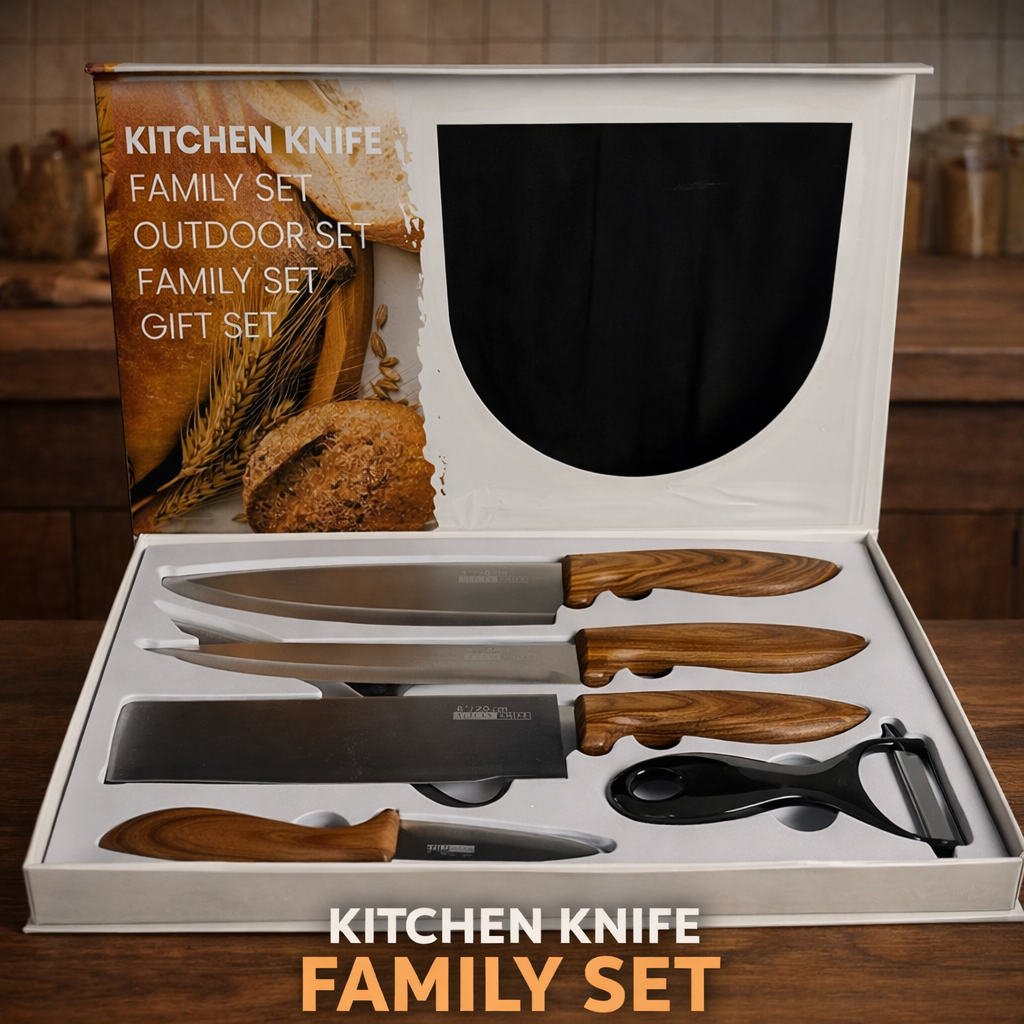 WN 6PCS KNIFE SET (wooden grip)