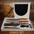 WN 6PCS KNIFE SET (wooden grip)